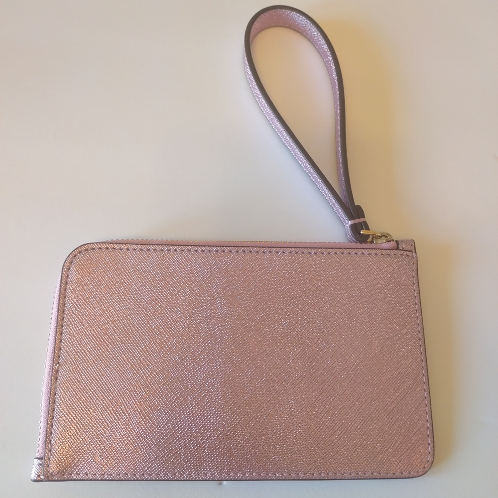 Kate Spade Metallic Pink Wristlet Clutch - Picture 3 of 5